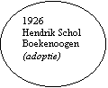 Ovaal: 1926
Hendrik Schol Boekenoogen
(adoptie)
